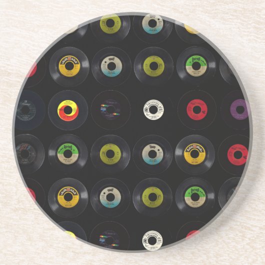 Retro  Vinyl 45 Records Zandsteen Onderzetter (Voorkant)