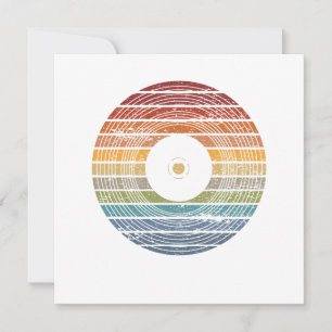 Retro Vinyl 80s 90s Muziekpartij Disco Gift Notitiekaartje