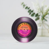 Retro Vinyl Album Disco Style Birthday Party Kaart (Staand voorkant)