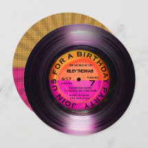 Retro Vinyl Album Disco Style Birthday Party