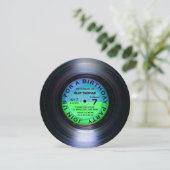 Retro Vinyl Album Disco Style Birthday Party Kaart (Staand voorkant)