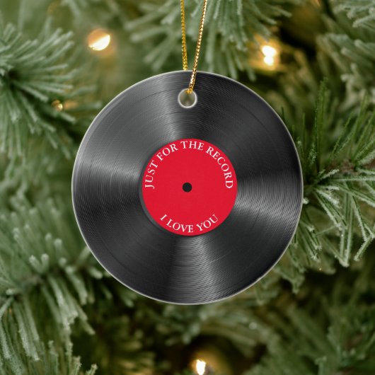Retro Vinyl Album  Kerstmis Keramisch Ornament (Boom)