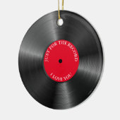 Retro Vinyl Album  Kerstmis Keramisch Ornament (Links)
