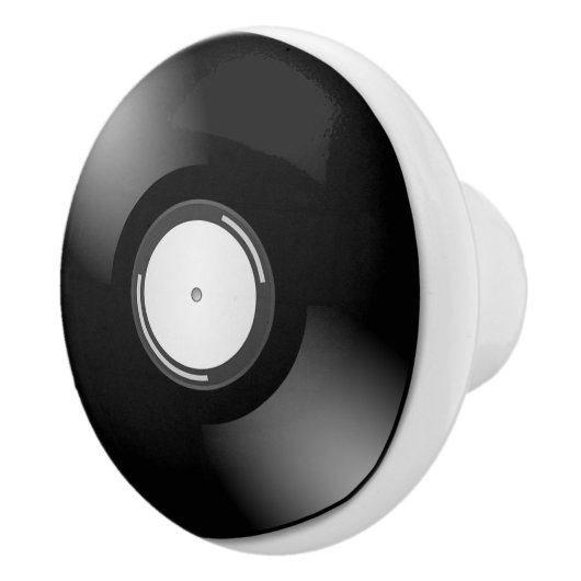 Retro Vinyl Album Recordplezier 80's thema Keramische Knop (Rechts)