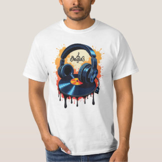 Retro Vinyl Beats & Koptelefoons T-shirt