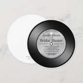 Retro Vinyl Bruids Bruiloft Feest Kaart (Voorkant / Achterkant)