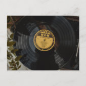 Retro Vinyl bruiloft uitnodiging - Let There Be Lo (Voorkant)