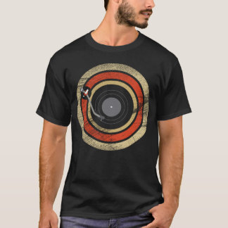 Retro vinyl draaitafel muziek 2 t-shirt