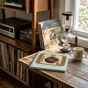 Retro Vinyl Draaitafel Spiraal Notebook Notitieboek