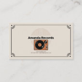 Retro Vinyl Draaitafel Visitekaartje (Voorkant)