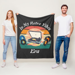 retro vinyl fleece deken