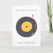 Retro Vinyl Funny Vaderdag Kaart (Voorkant)