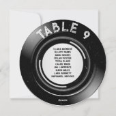 Retro Vinyl Groovy Muziek Trouwstoel Grafiek Feestdagenkaart (Achterkant)