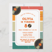 Retro Vinyl Groovy Volwassene 50ste 60ste 70ste ve Kaart (Voorkant)