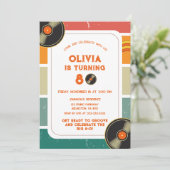 Retro Vinyl Groovy Volwassene 50ste 60ste 70ste ve Kaart (Staand voorkant)