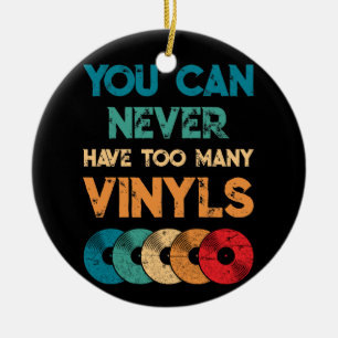 Retro Vinyl LP Record  die je nooit kunt hebben Keramisch Ornament