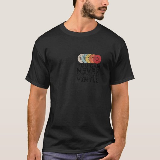 Retro Vinyl LP Record Vinyls 2 T-shirt (Voorkant)