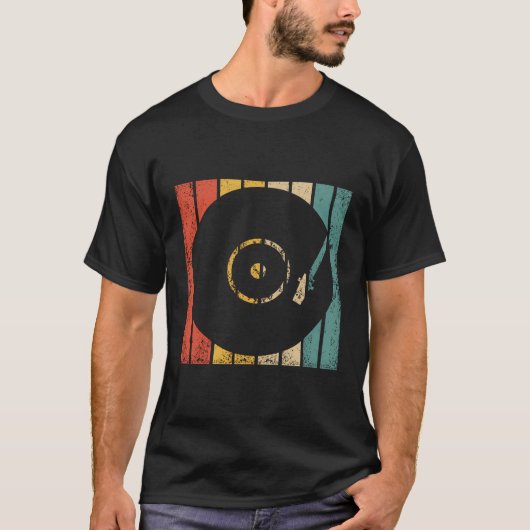 Retro Vinyl LP Records - vinyls T-shirt (Voorkant)