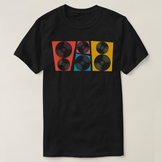 Retro Vinyl LP registreert  vinyls3 T-shirt (Design voorkant)