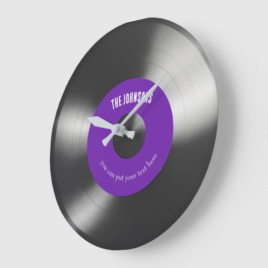 Retro Vinyl Muziek Record Klok  Paarse (Hoek)