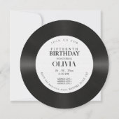 Retro vinyl opname foto Quinceanera Kaart (Achterkant)