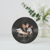 Retro vinyl plaat dienstmeid van eer voorstel foto kaart (Staand voorkant)