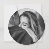 Retro vinyl plat foto bruiloft save the date (Achterkant)