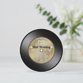 Retro Vinyl Plat Huwelijksuitnodiging Kaart (Staand voorkant)