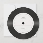 Retro vinyl plat jubileumfeest kaart (Achterkant)