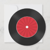 Retro vinyl plat verjaardagsfeest uitnodiging (Achterkant)