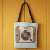 Retro Vinyl Platenspeler Canvas tas