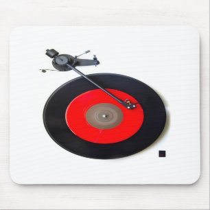 Retro Vinyl Platenspeler Mousepad Mousemat Muismat