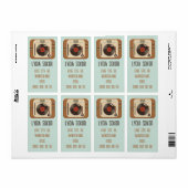 Retro Vinyl Platenspeler Verzendlabel (Full Sheet)