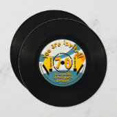 Retro Vinyl Record 70e verjaardag Ronde IV Kaart (Voorkant / Achterkant)