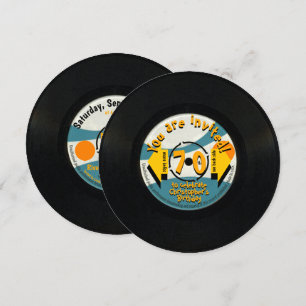 Retro Vinyl Record 70e verjaardag Ronde IV Kaart