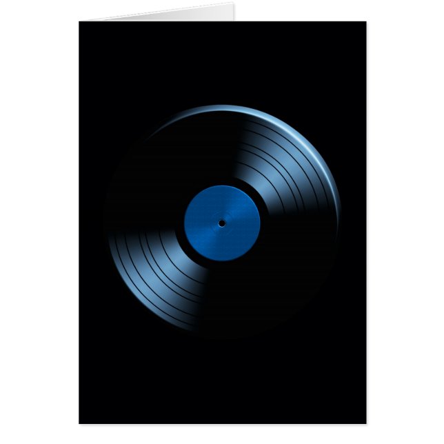 Retro Vinyl Record Album in Blue (Voorkant)