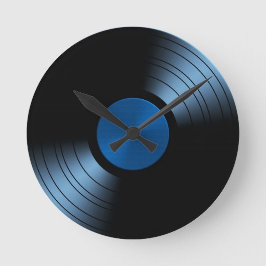 Retro Vinyl Record Album in Blue Ronde Klok (Voorkant)