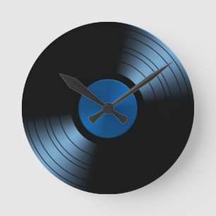 Retro Vinyl Record Album in Blue Ronde Klok