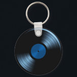 Retro Vinyl Record Album in Blue Sleutelhanger<br><div class="desc">.Dit is een geweldig retro vinylalbum ontwerp om de liefde van de vinylrecords te vieren. Het ziet er zo mooi uit op de zwarte achtergrond. Ik heb alle overeenkomende producten,  evenals andere kleuren,  in mijn winkel. Al mijn producten kunnen ook worden aangepast.</div>