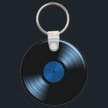 Retro Vinyl Record Album in Blue Sleutelhanger<br><div class="desc">.Dit is een geweldig retro vinylalbum ontwerp om de liefde van de vinylrecords te vieren. Het ziet er zo mooi uit op de zwarte achtergrond. Ik heb alle overeenkomende producten,  evenals andere kleuren,  in mijn winkel. Al mijn producten kunnen ook worden aangepast.</div>