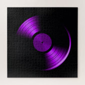 Retro Vinyl Record Album in Paars Legpuzzel (Horizontaal)