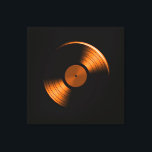 Retro Vinyl Record Album in Sinaasappel Canvas Afdruk<br><div class="desc">Dit is een geweldige retro vinyl album dat ik heb ontworpen. Het brengt ons terug naar de tijd waarin we luisterden naar krakkemikkige platenalbums op onze stereo's. Dit custom canvas zou er mooi uitzien op elke muur in je huis of kantoor.</div>