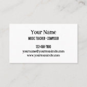 Retro Vinyl Record Albums Muziek Professioneel Visitekaartje (Achterkant)