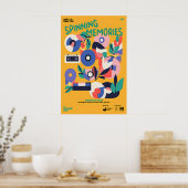 Retro Vinyl Record Art Print Mid-Century Modern (Keuken)