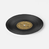 Retro Vinyl Record Birthday Papieren Bordje (Gekanteld)