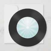Retro Vinyl Record Birthday Party Invitation Kaart (Achterkant)