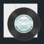 Retro Vinyl Record Birthday Party Invitation Kaart<br><div class="desc">vinyl record verjaardagsfeestuitnodiging met een retro blue starburst stripe - patroon op een schattige ronde cirkel die verjaardagsuitnodiging bevat . Ideaal voor elke volwassenenjarige verjaardag,  30e verjaardag,  40e verjaardag,  50e verjaardag,  60e verjaardag feest.</div>