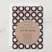 Retro Vinyl Record Birthday Party Invitation Kaart (Voorkant)