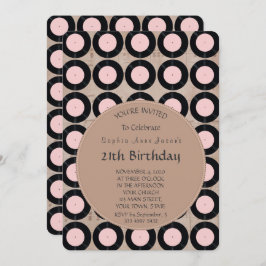 Retro Vinyl Record Birthday Party Invitation Kaart