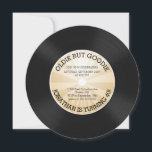 Retro Vinyl Record Birthday Party Invitation Kaart<br><div class="desc">viyl record verjaardagsfeest met een retro - tan brown starburst stripe - patroon op een schattige ronde cirkel van die snit verjaardagsuitnodiging . Ideaal voor elke volwassenenjarige verjaardag,  30e verjaardag,  40e verjaardag,  50e verjaardag,  60e verjaardag feest.</div>